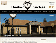 Tablet Screenshot of dunbarjewelers.com